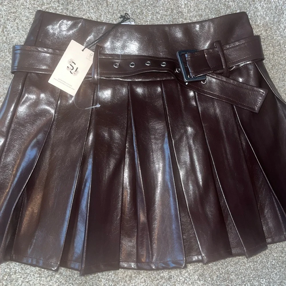 Sincerely‎ Jules Chocolate Brown Pleated Skirt